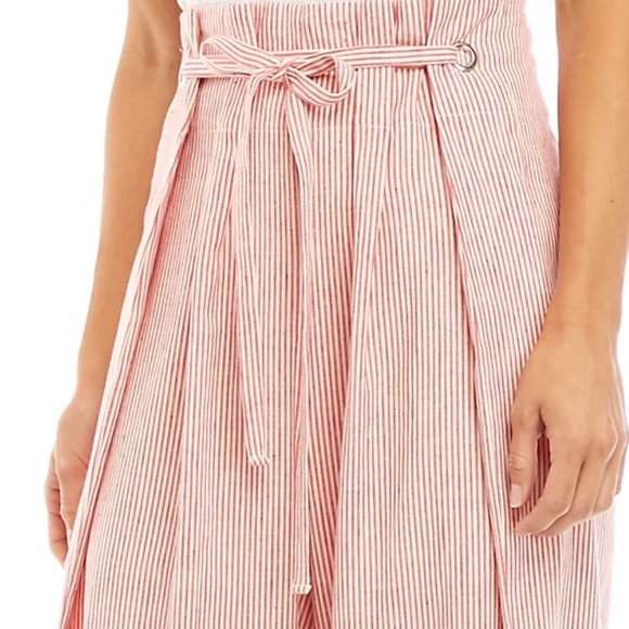 BCBGMAXAZRIA NWOT Pinstripe Linen Overlay Pants - Picture 3 of 5